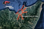 Cartina operazione antimafia Carabinieri Messina