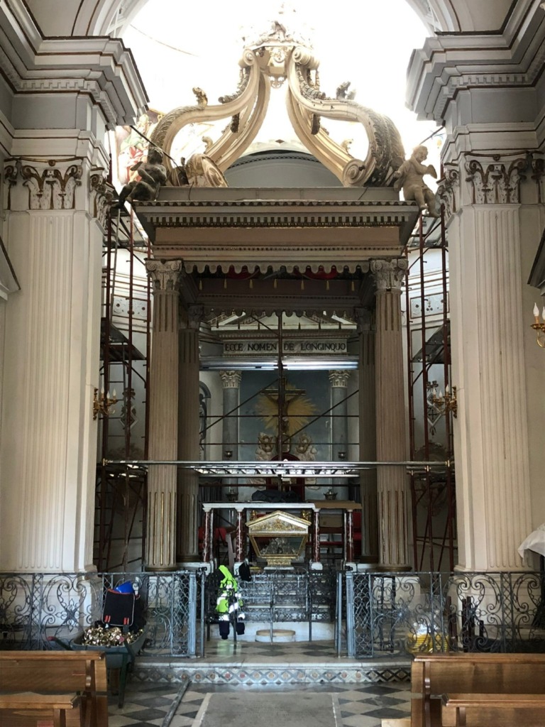 Baldacchino prima del restauro