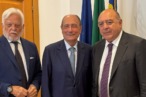 L'amministratore delegato di Anas Claudio Andrea Gemme, il Presidente della Regione Siciliana Renato Schifani, il Presidente di Anas Giuseppe Pecoraro
